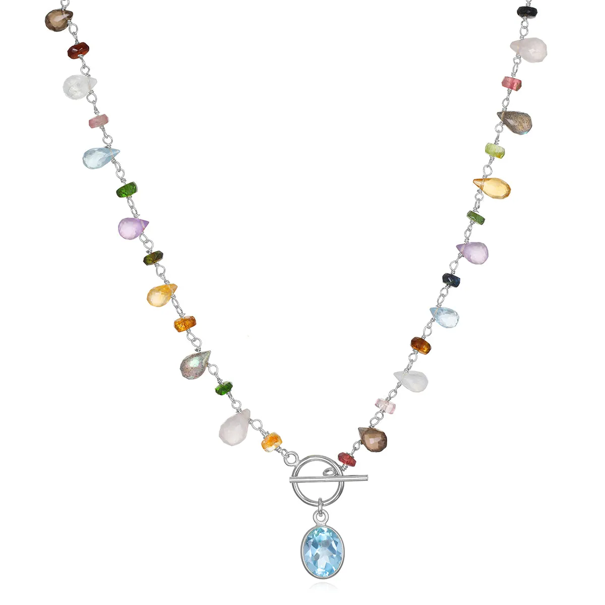 New! Wildflower Toggle Necklace-Sky Blue Topaz sold by Amelia Rose Design product image thumbnail 3