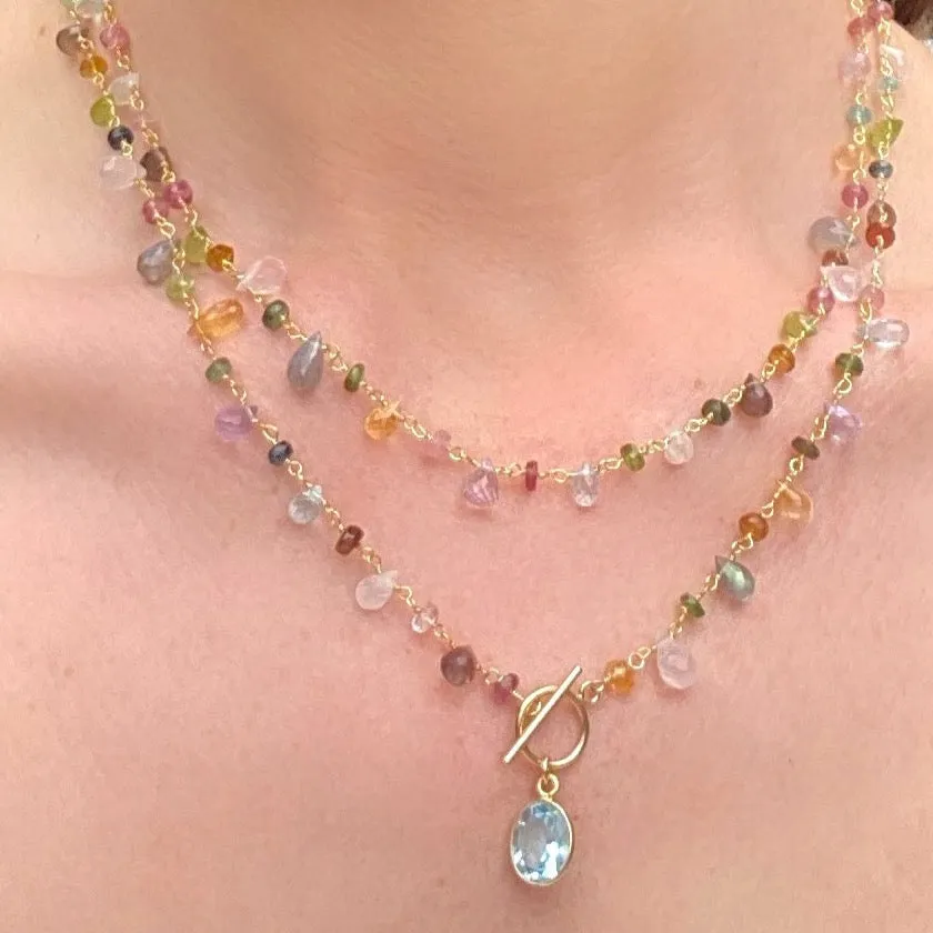 New! Wildflower Toggle Necklace-Sky Blue Topaz sold by Amelia Rose Design product image thumbnail 2