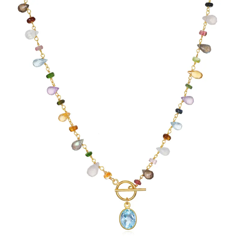 New! Wildflower Toggle Necklace-Sky Blue Topaz sold by Amelia Rose Design