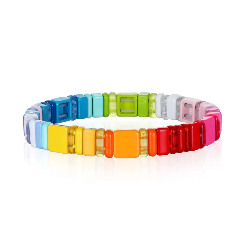 Rainbow Enamel Bracelet sold by Amelia Rose Design