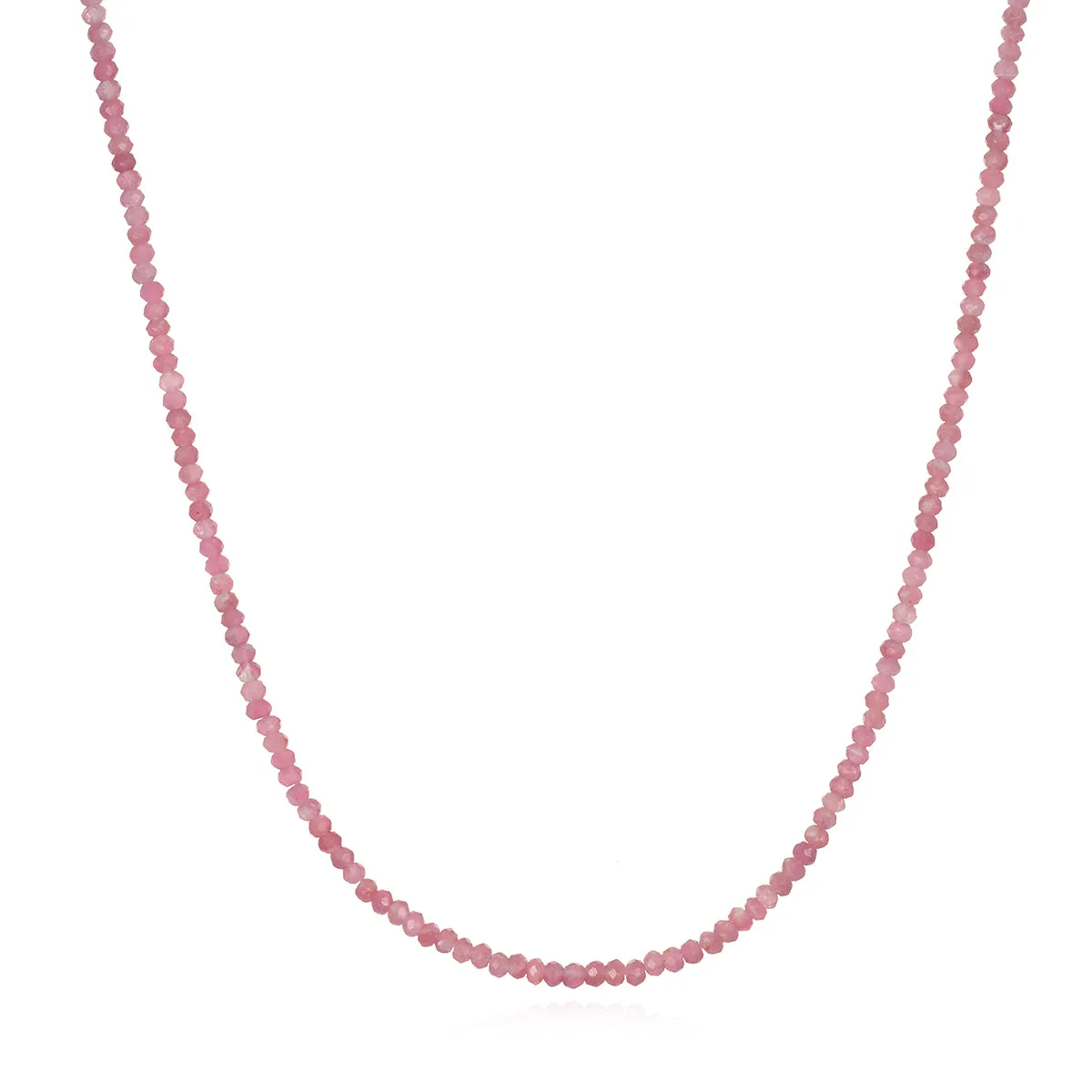 Beaded Layering Necklace-Pink Tourmaline sold by Amelia Rose Design