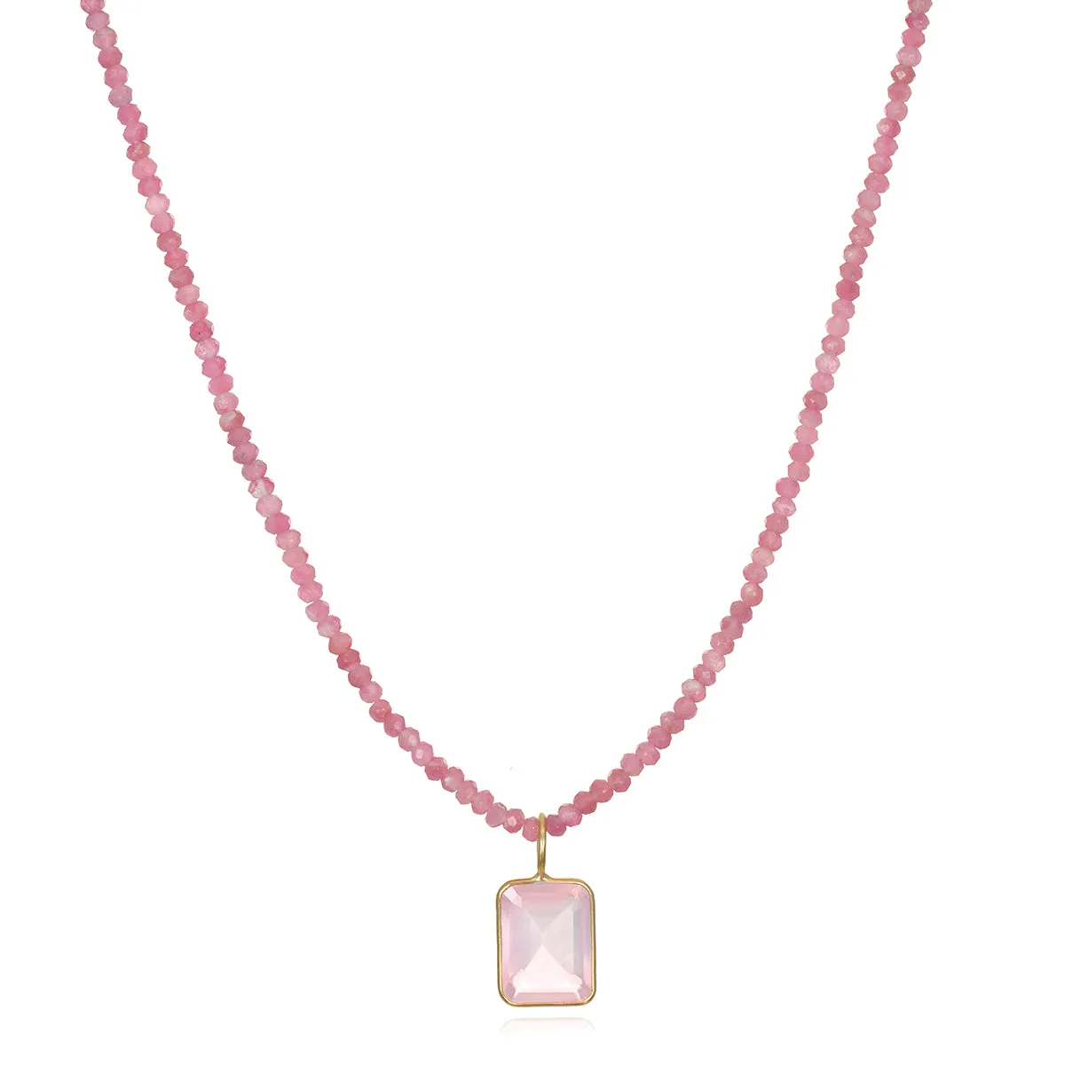 Beaded Layering Necklace-Pink Tourmaline sold by Amelia Rose Design product image thumbnail 2