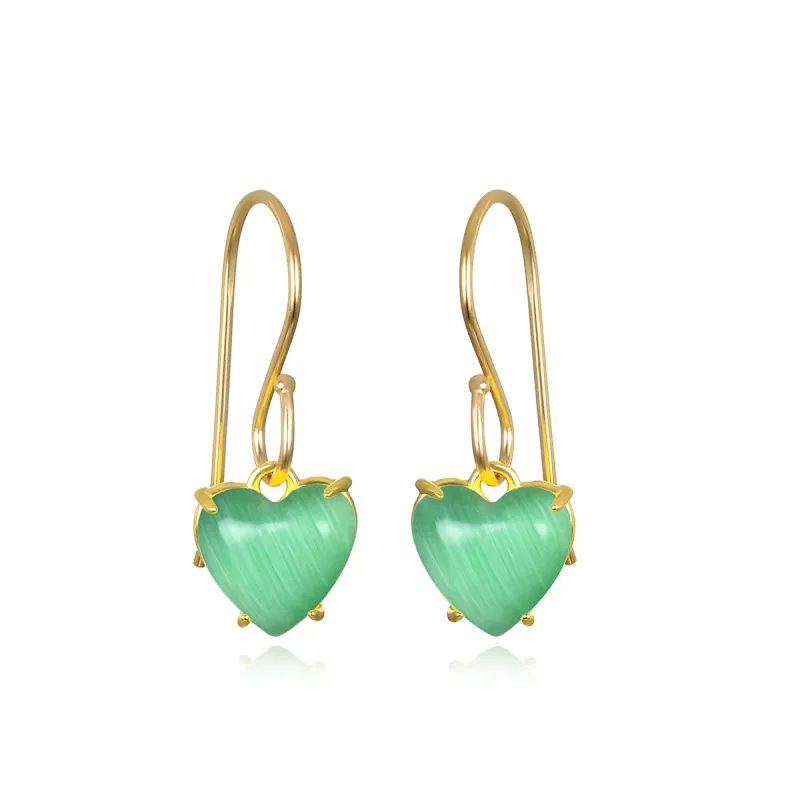 New! Sweet Heart Dangles-Green sold by Amelia Rose Design