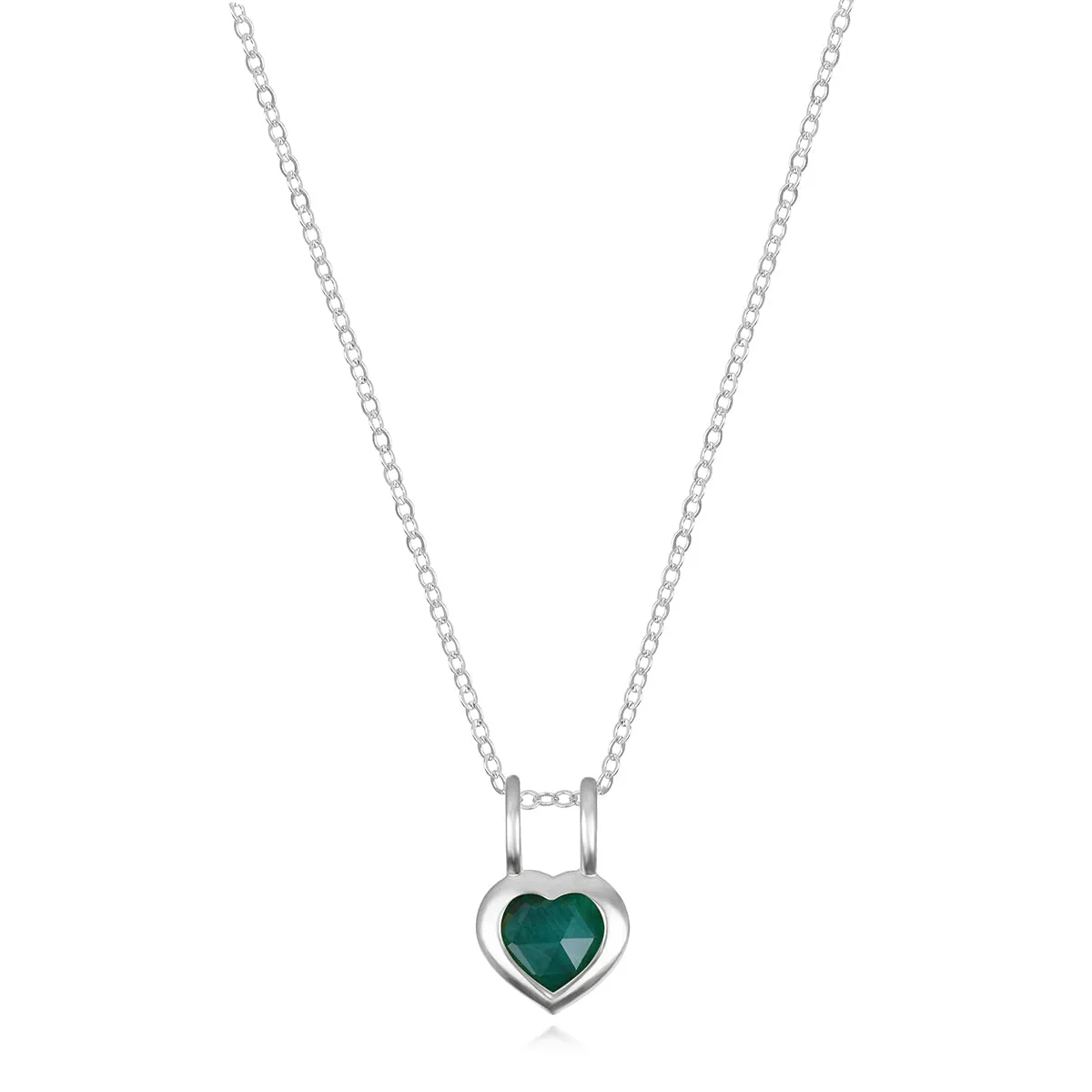 Birthstone Heart Necklace - May Emerald sold by Amelia Rose Design product image thumbnail 3