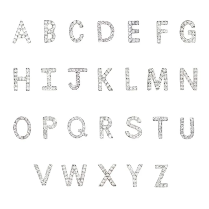 Diamond Initial Post Earring-Silver sold by Amelia Rose Design