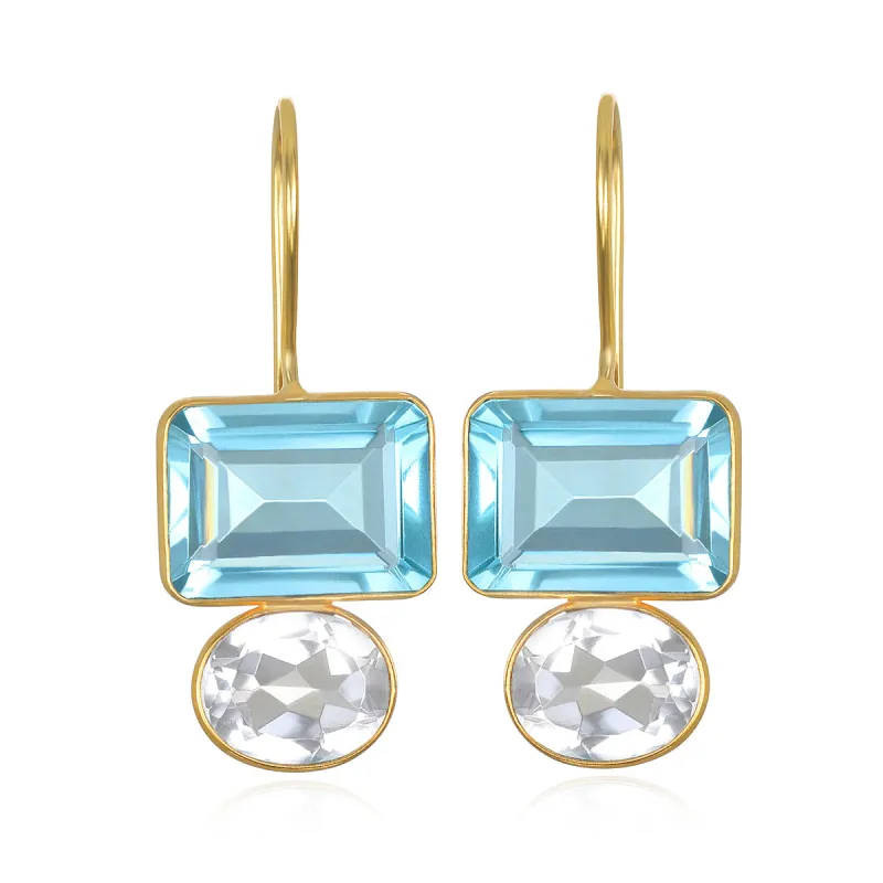 New! Valencia Earring-Aqua & Lime sold by Amelia Rose Design