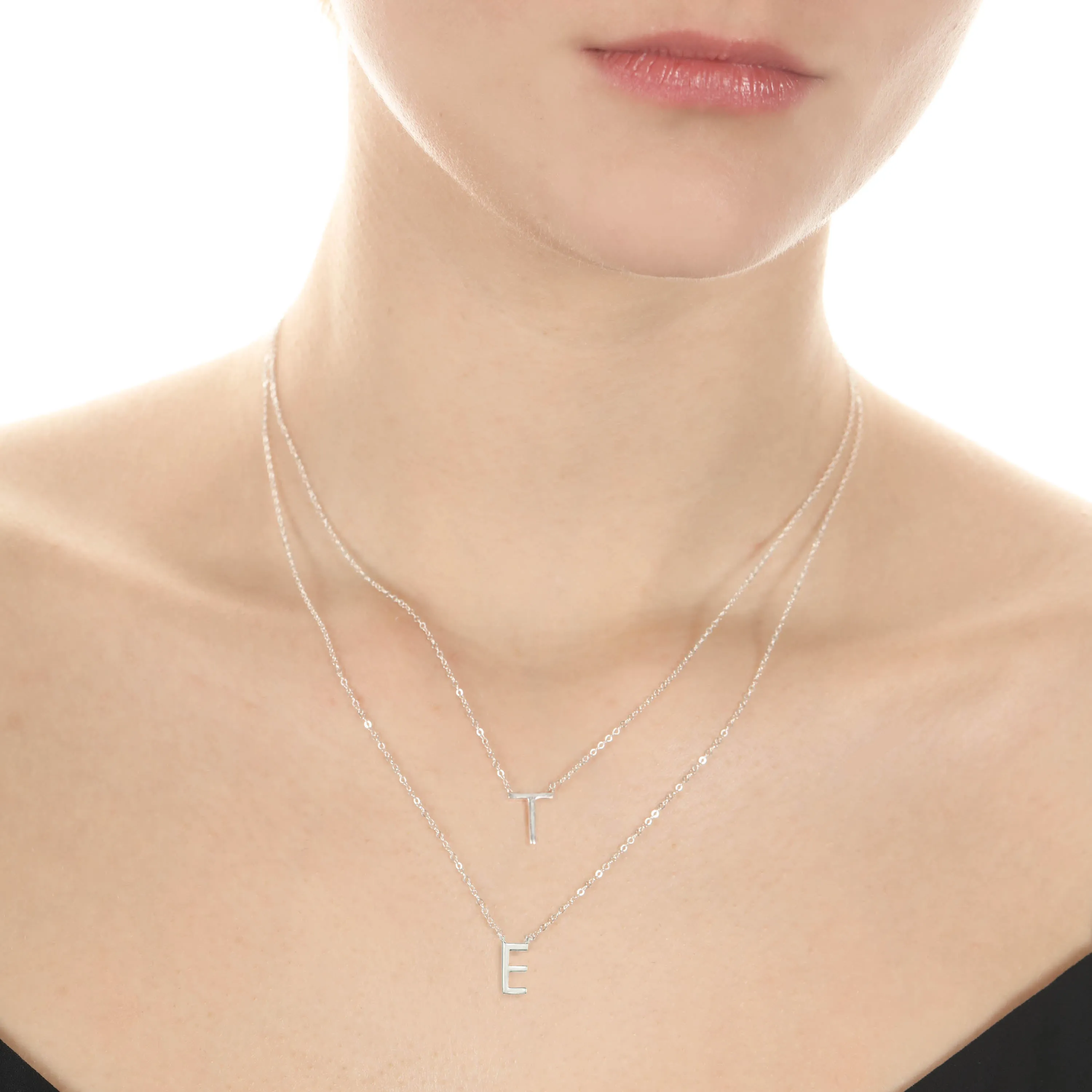 Letter Initial Necklace Silver sold by Amelia Rose Design product image thumbnail 2