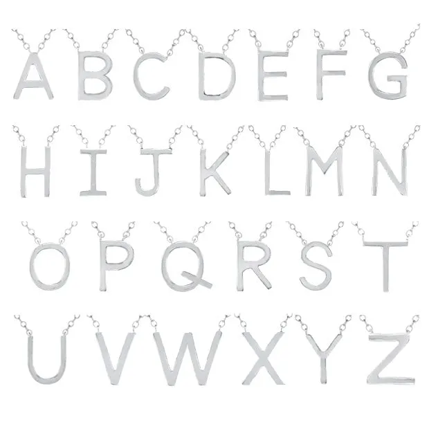Letter Initial Necklace Silver sold by Amelia Rose Design product image thumbnail 3