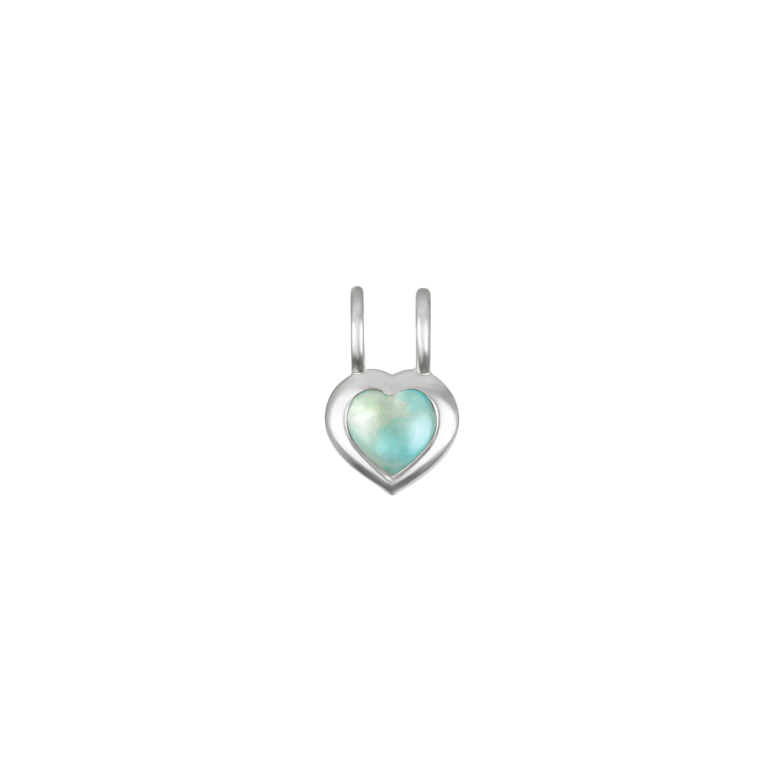 New! Birthstone Heart Pendant - March/Aquamarine sold by Amelia Rose Design product image thumbnail 3