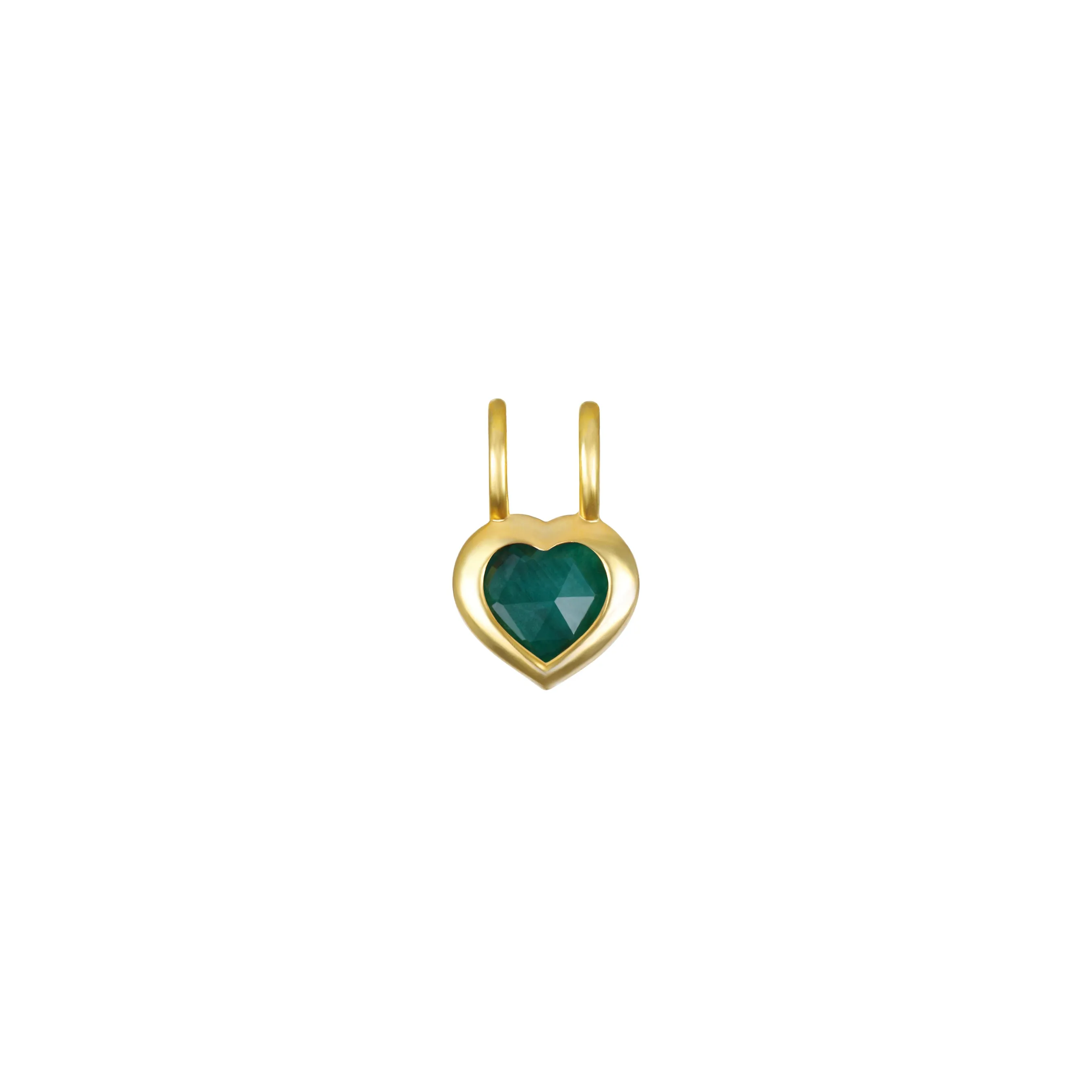 New! Birthstone Heart Pendant - May/Emerald sold by Amelia Rose Design