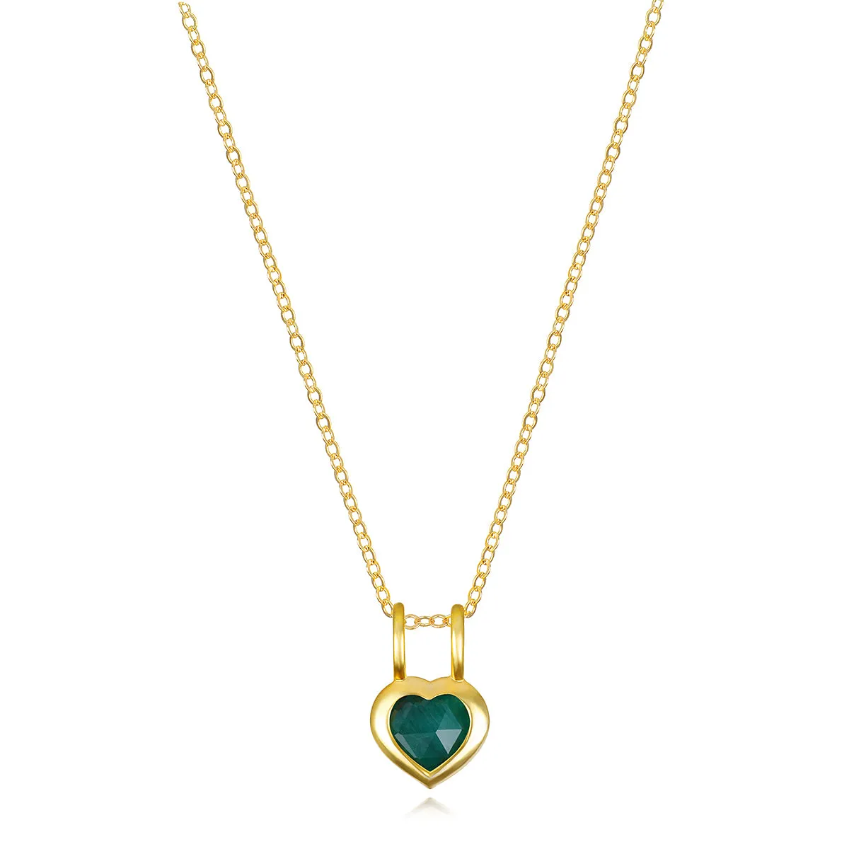 New! Birthstone Heart Pendant - May/Emerald sold by Amelia Rose Design product image thumbnail 2