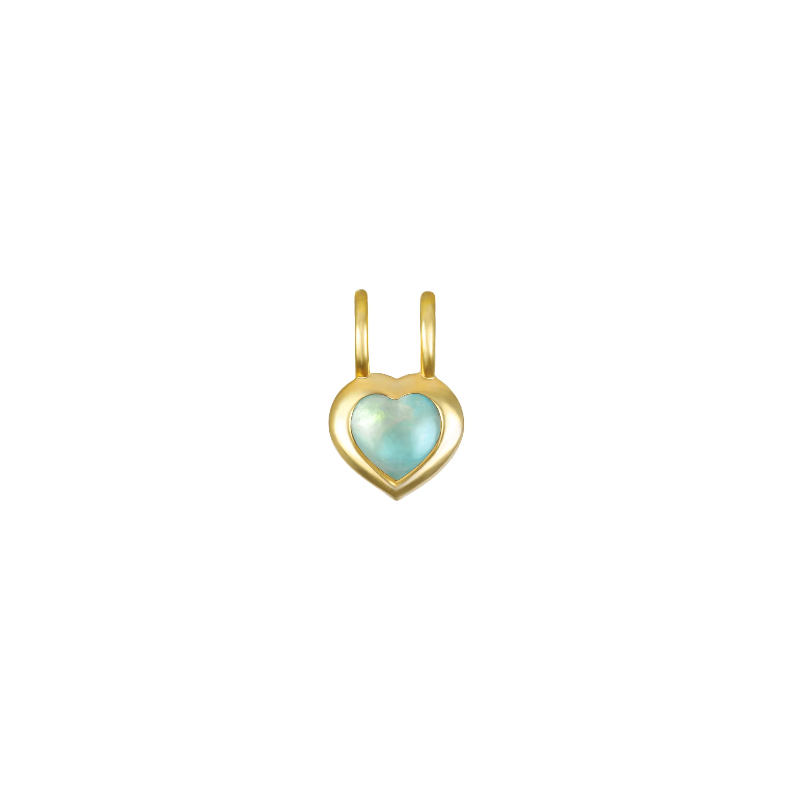 Birthstone Heart Necklace - March Aquamarine sold by Amelia Rose Design product image thumbnail 4