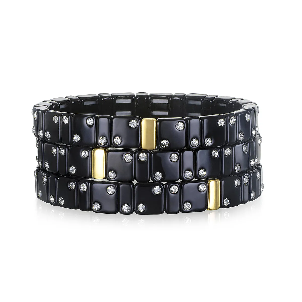 CZ Enamel Bracelet-Black sold by Amelia Rose Design product image thumbnail 2