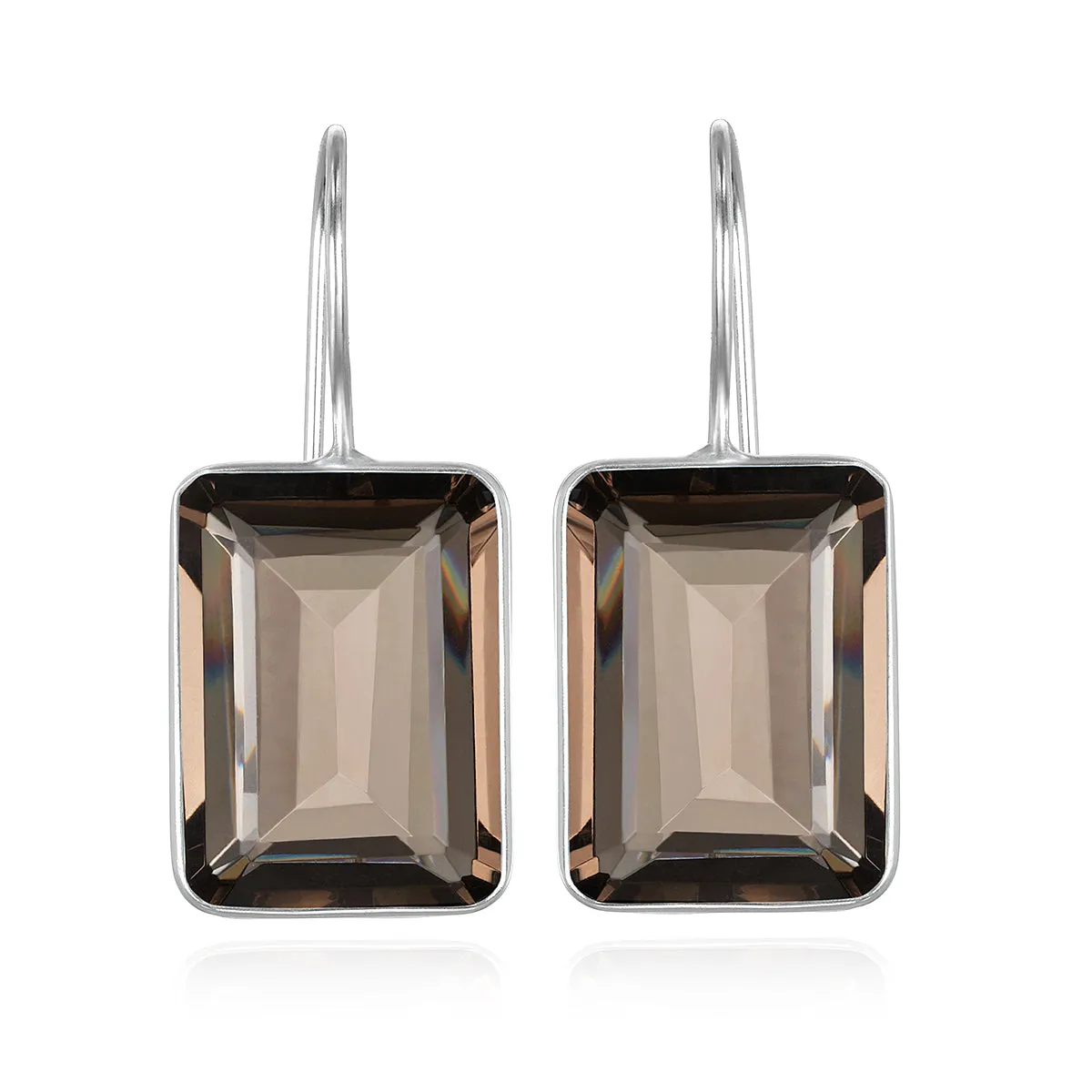 Emerald Cut Valencia-Smoky Silver sold by Amelia Rose Design