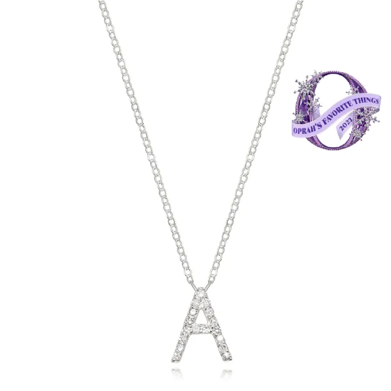 Diamond Initial Necklace-Silver made by Amelia Rose Design