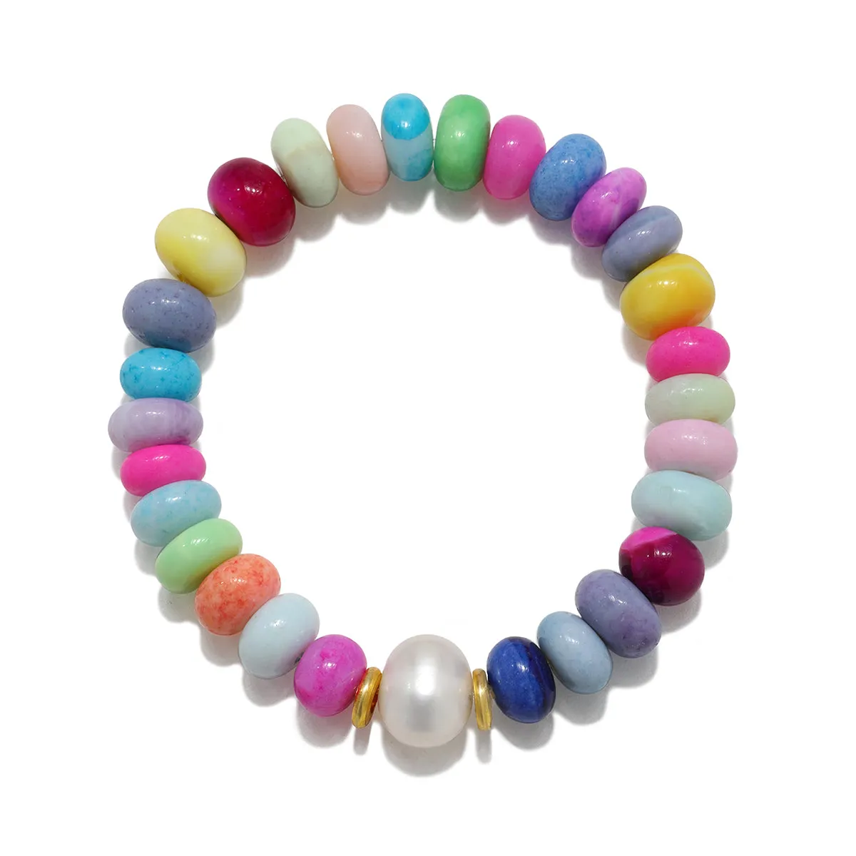 Rainbow Baroque Pearl Bracelet sold by Amelia Rose Design