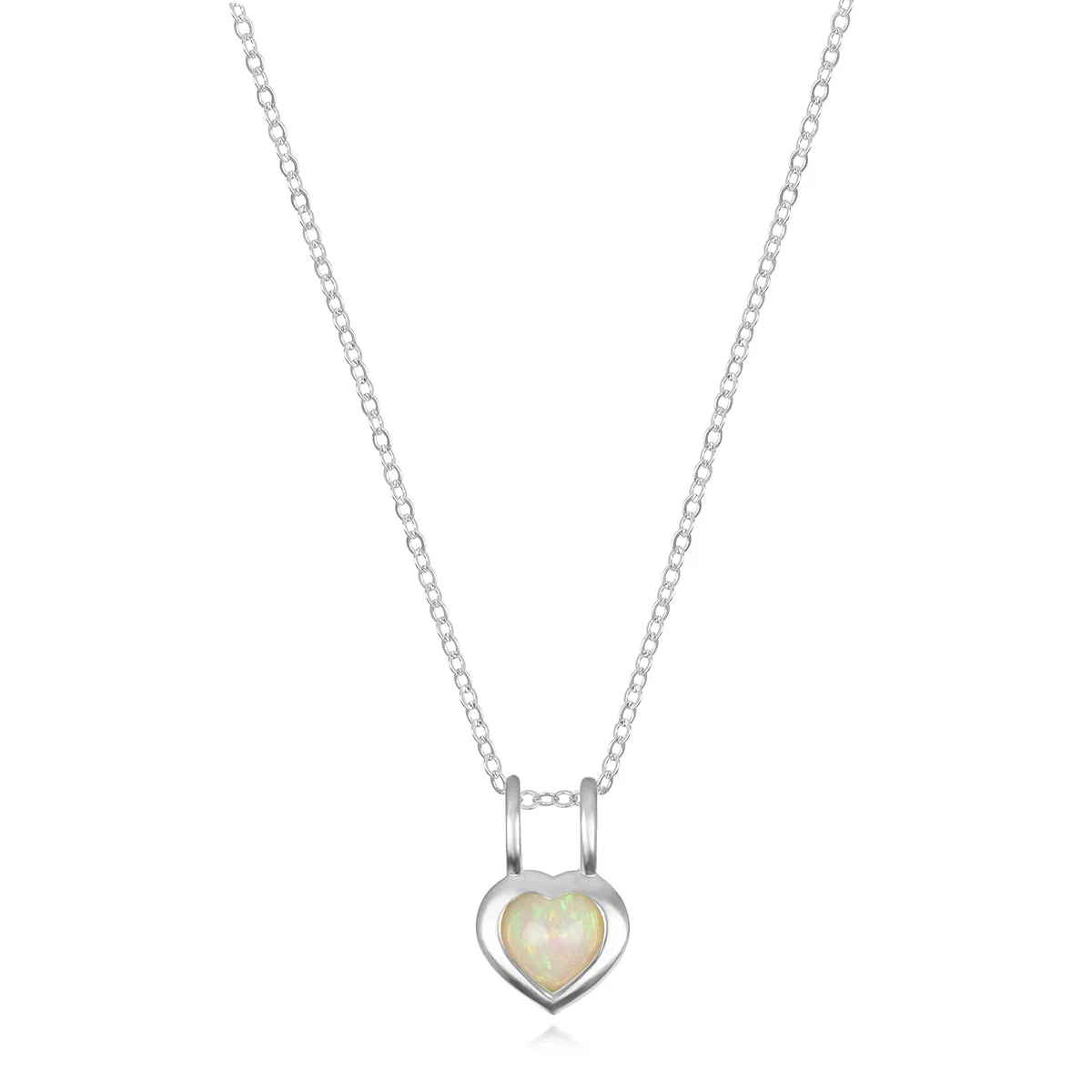 New! Birthstone Heart Pendant - June/Ethiopian Opal sold by Amelia Rose Design product image thumbnail 4