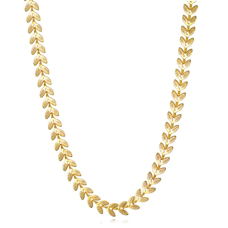 Chevron Leaf Necklace sold by Amelia Rose Design