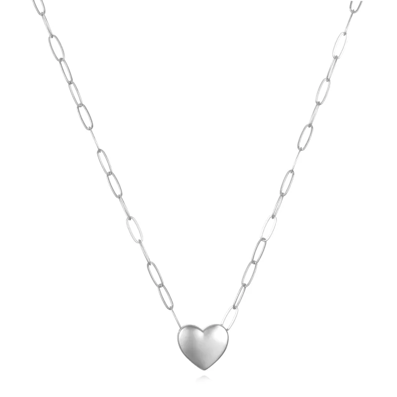 New! Paperclip Heart Necklace-Silver sold by Amelia Rose Design