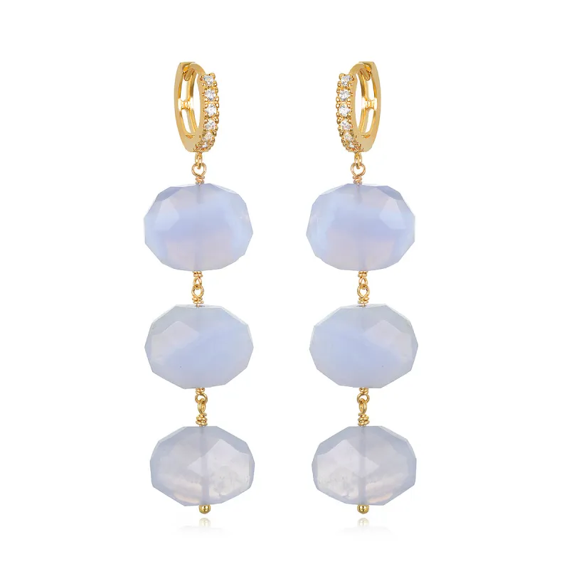 Chalcedony Huggies sold by Amelia Rose Design