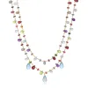 Layered Wildflower Gems Necklace-Sky Blue Topaz sold by Amelia Rose Design