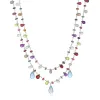 Layered Wildflower Gems Necklace-Sky Blue Topaz sold by Amelia Rose Design