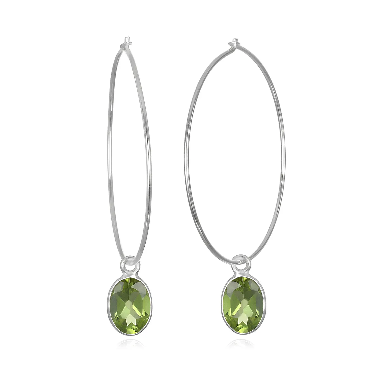 Gemdrop Hoop Earrings - Peridot sold by Amelia Rose Design product image thumbnail 2