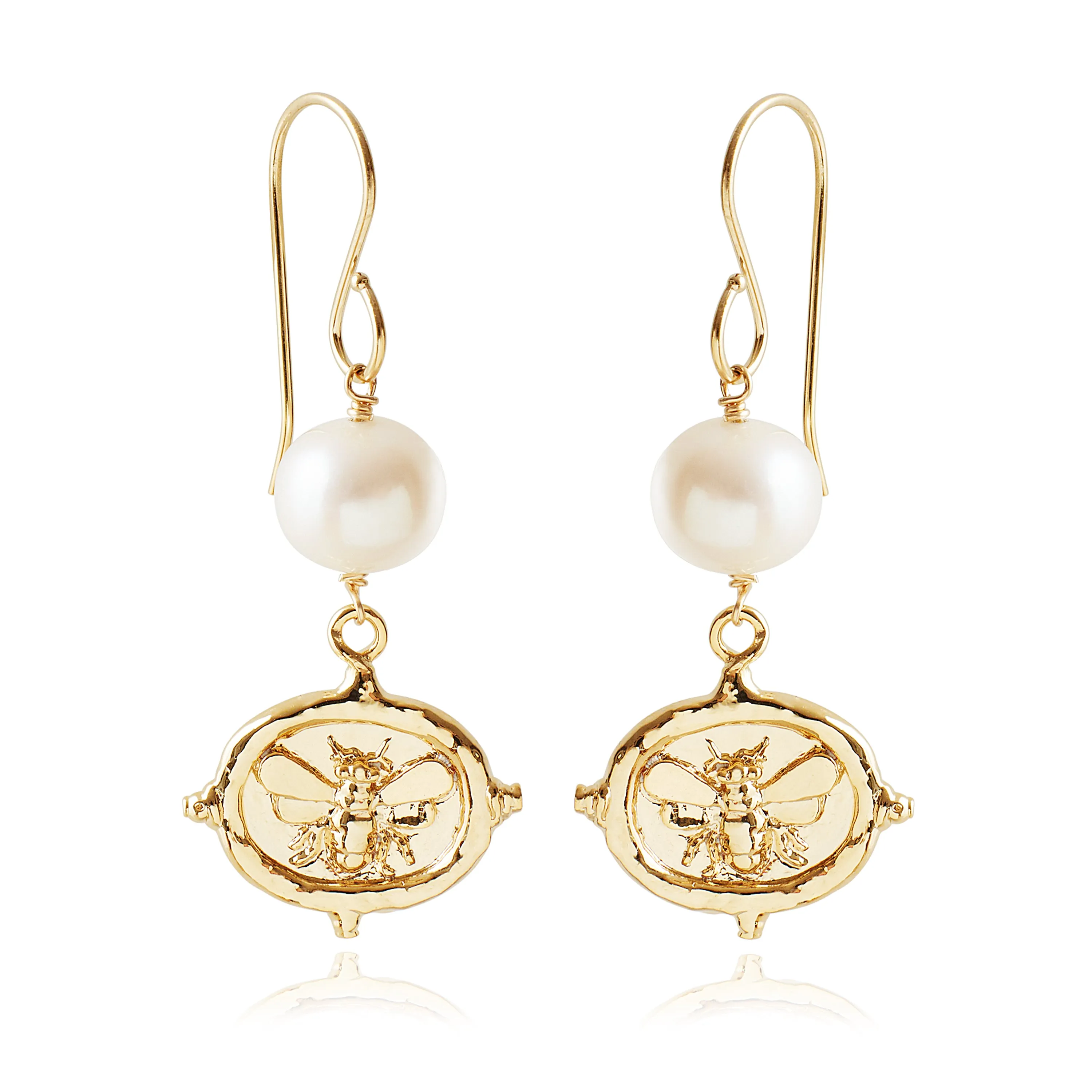 New! Freshwater Pearl Butterfly Dangles sold by Amelia Rose Design