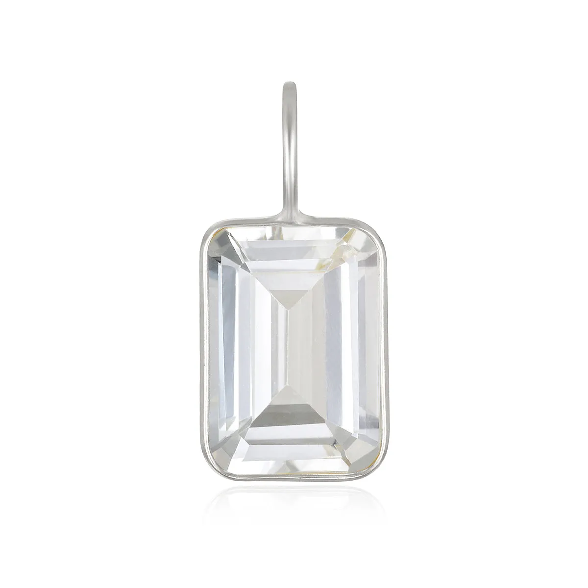 White Topaz Emerald Cut Charm sold by Amelia Rose Design product image thumbnail 3