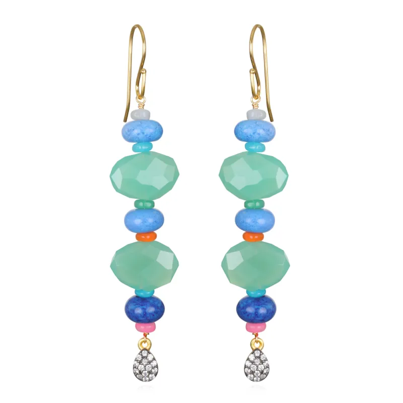 New! Summer Zircon Dangles - Chrysoprase sold by Amelia Rose Design