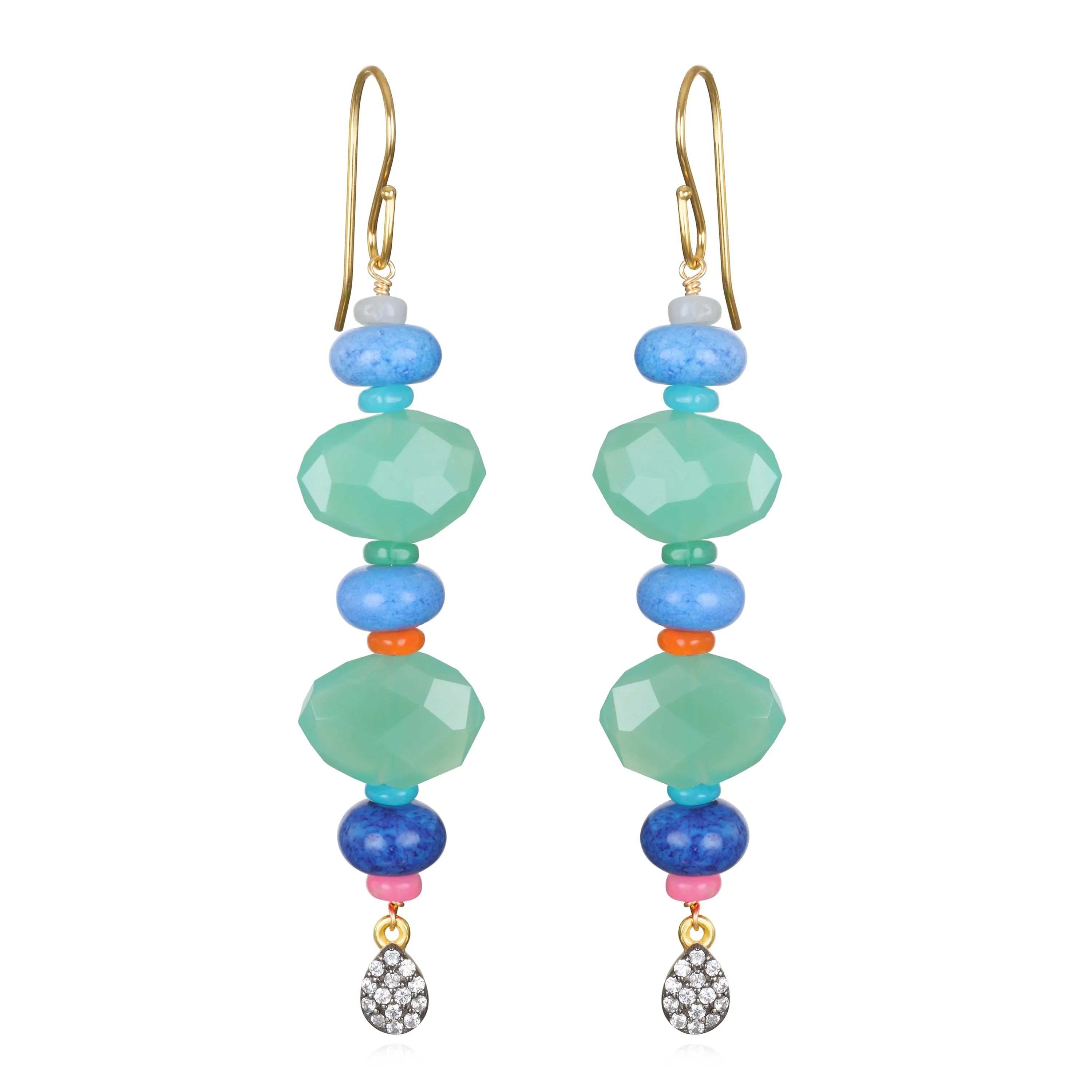 New! Summer Zircon Dangles - Chrysoprase sold by Amelia Rose Design