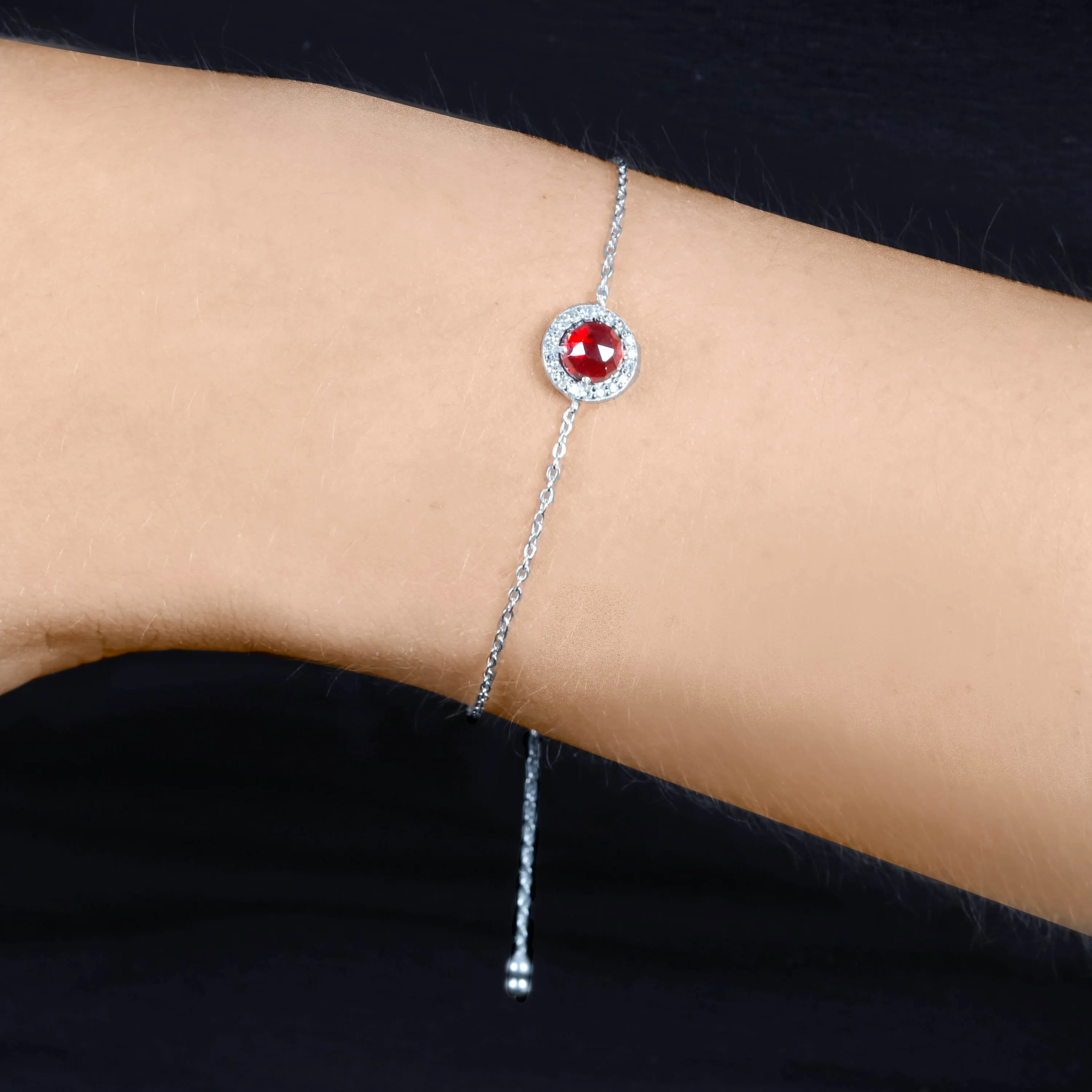 Birthstone & Diamond Bracelet- September London Blue Topaz sold by Amelia Rose Design product image thumbnail 4