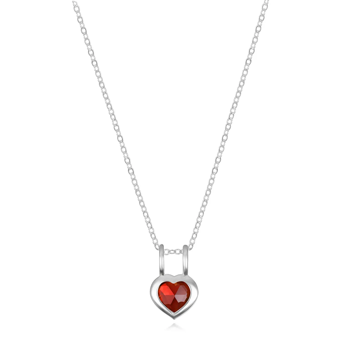 Birthstone Heart Necklace - January Garnet sold by Amelia Rose Design product image thumbnail 3