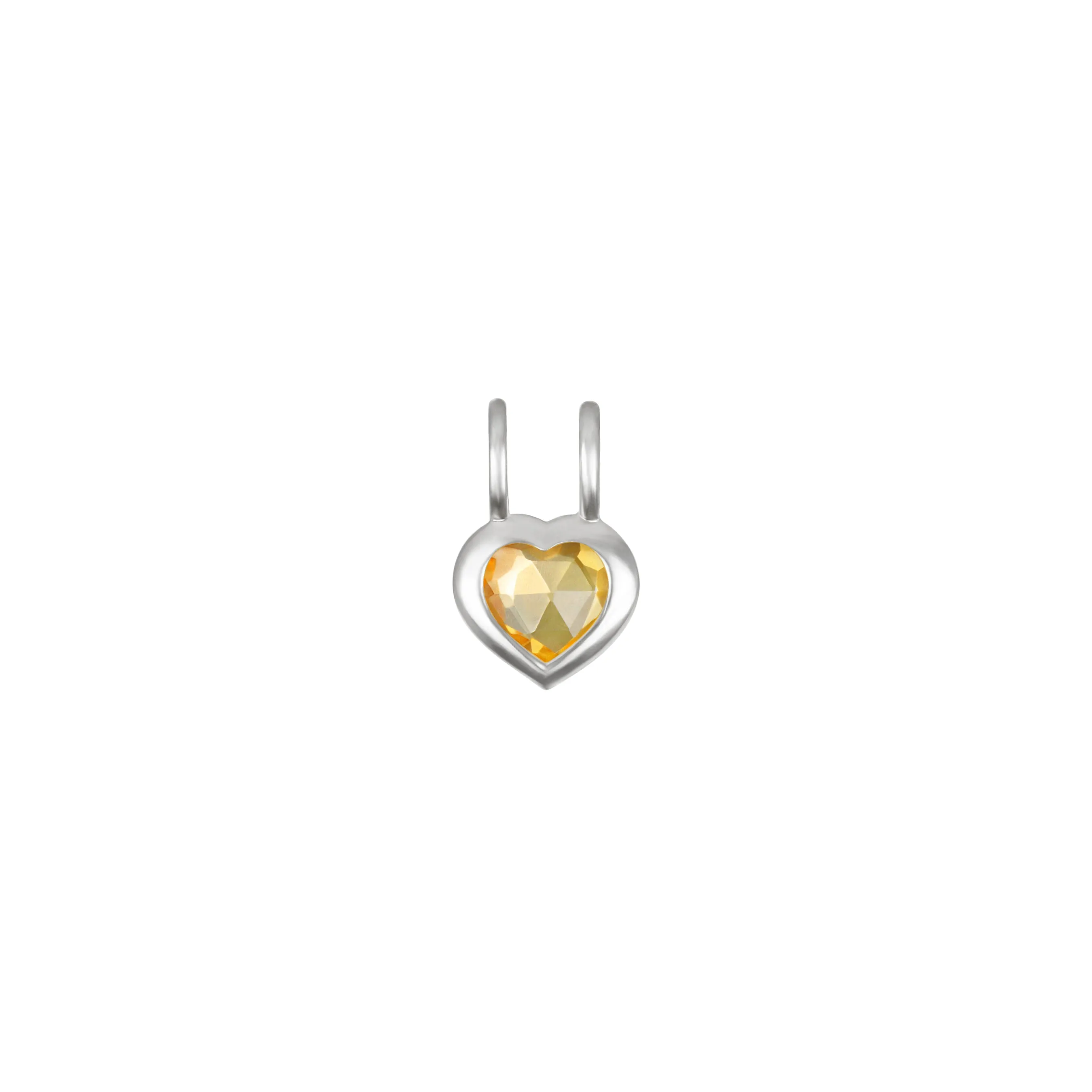 New! Birthstone Heart Pendant - November/Citrine sold by Amelia Rose Design product image thumbnail 3