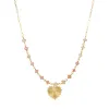 New! Beaded Heart Paperclip Necklace-Pink Opal sold by Amelia Rose Design
