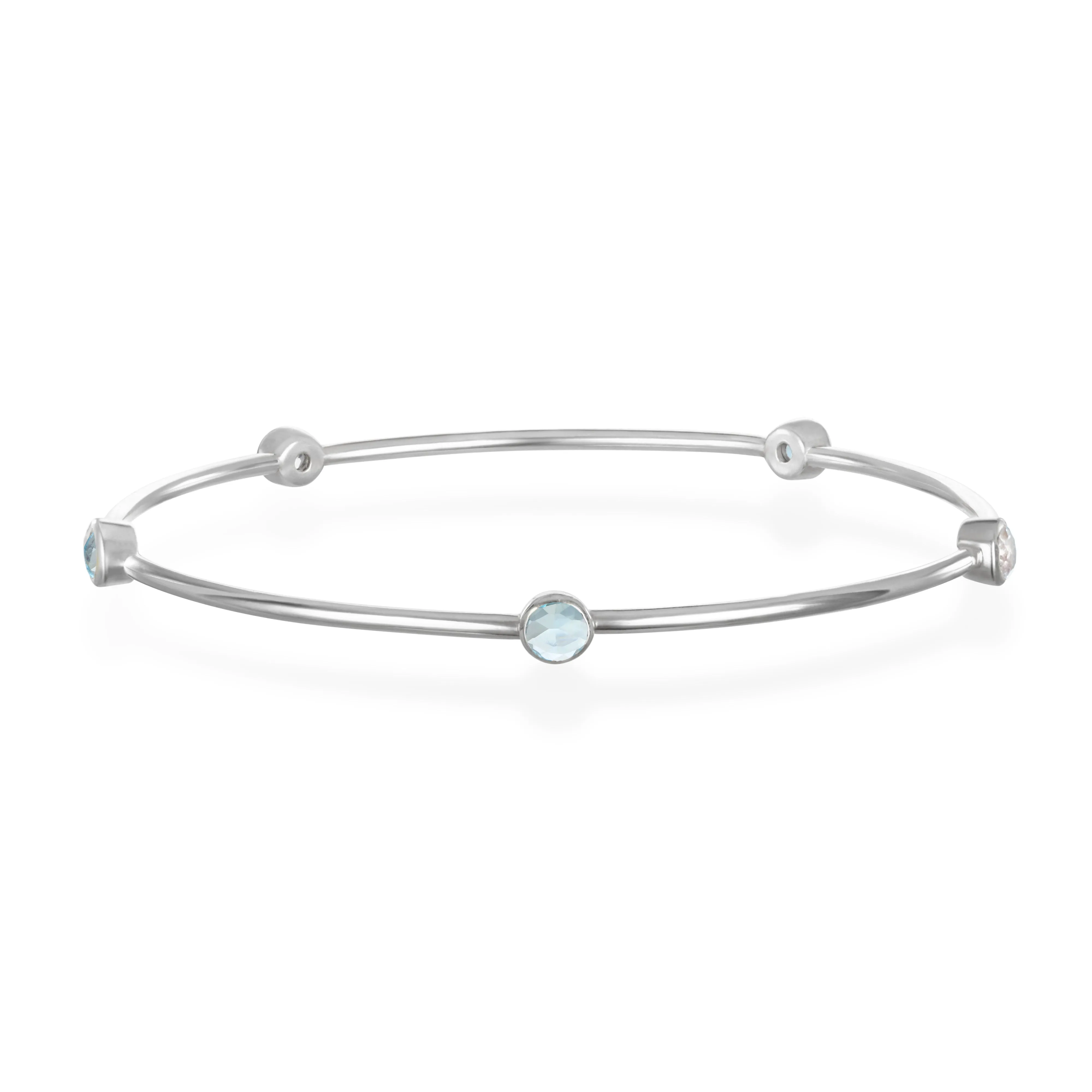 Sky Blue Topaz Stacking Bangle-gold & silver sold by Amelia Rose Design product image thumbnail 3