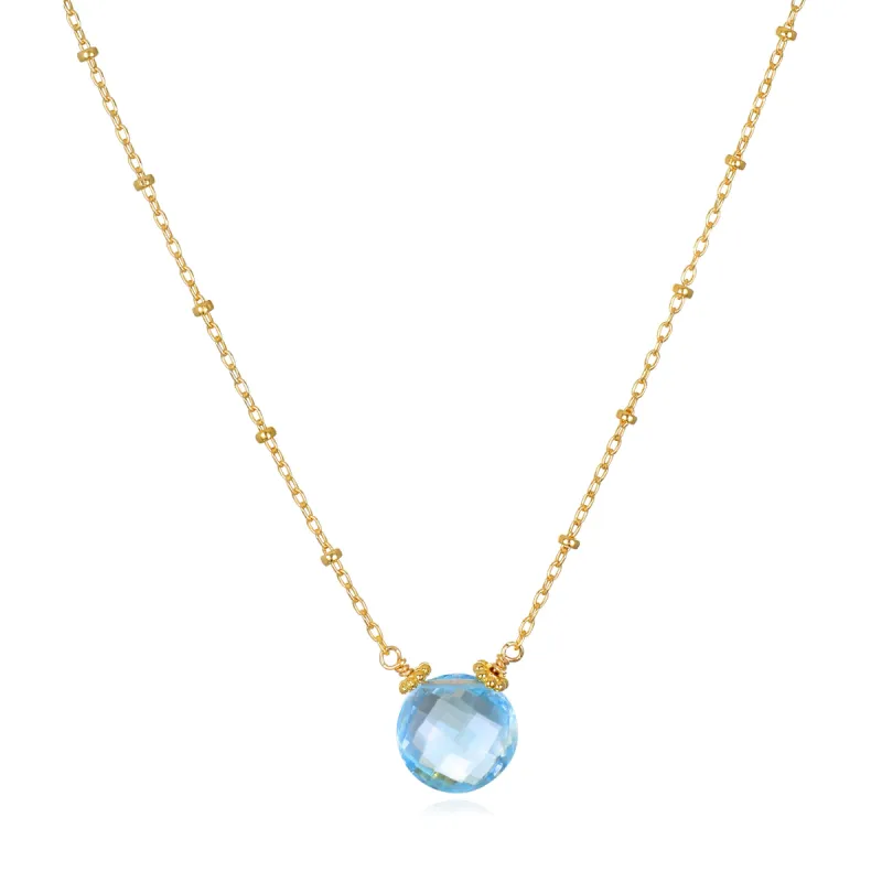 New! Topaz Coin Beaded Necklace-Gold sold by Amelia Rose Design