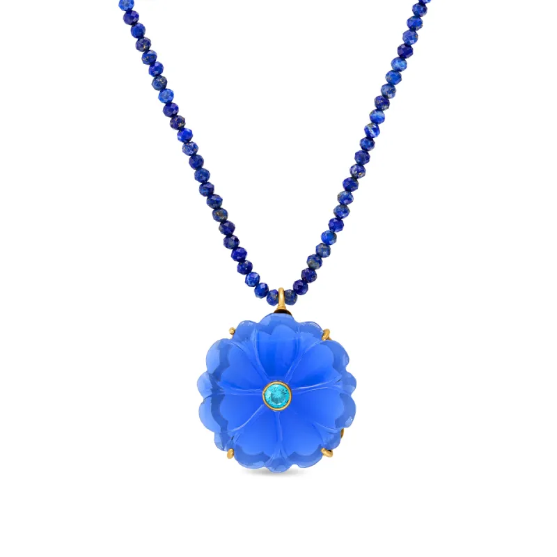 Magnolia Necklace - Indigo sold by Amelia Rose Design