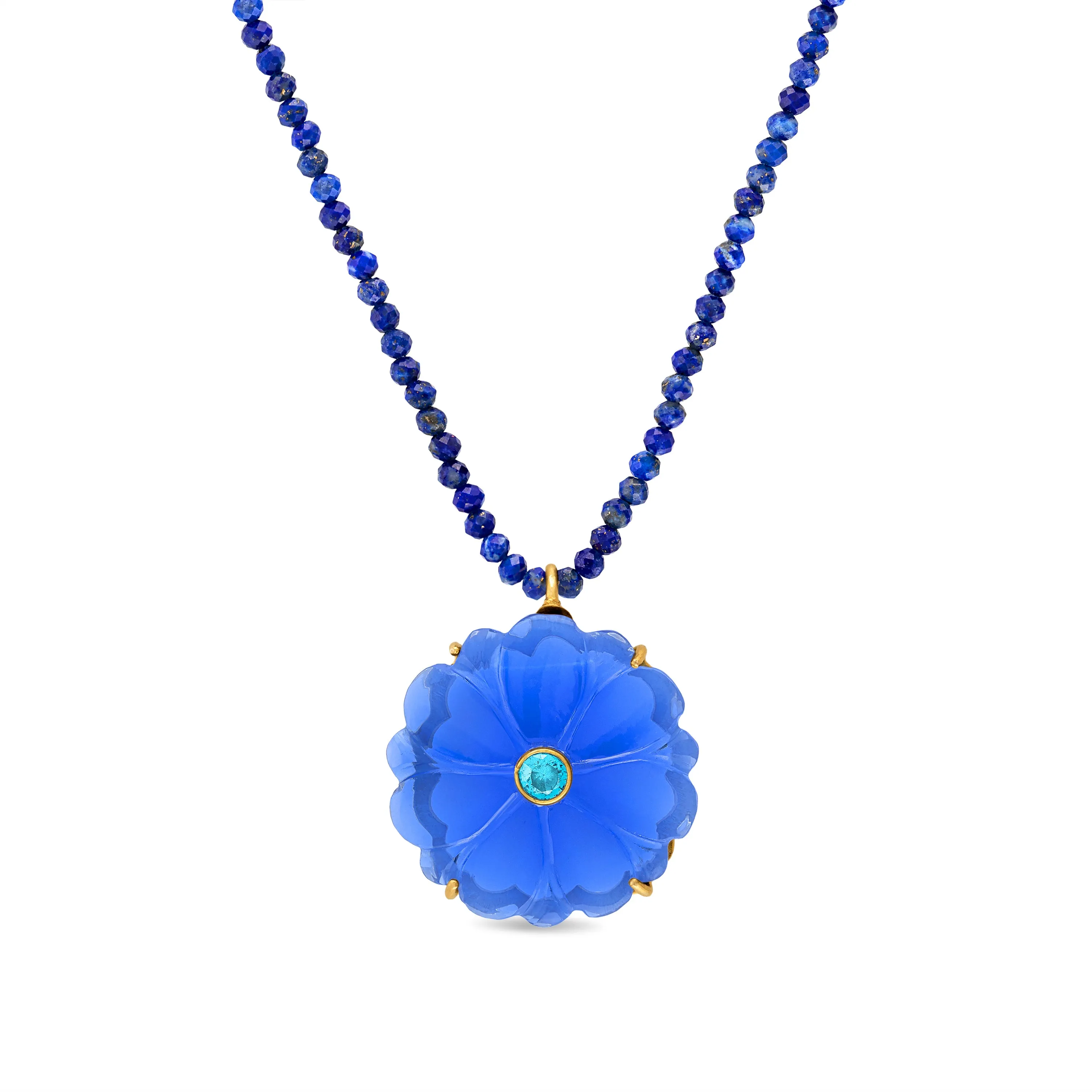 Magnolia Necklace - Indigo sold by Amelia Rose Design