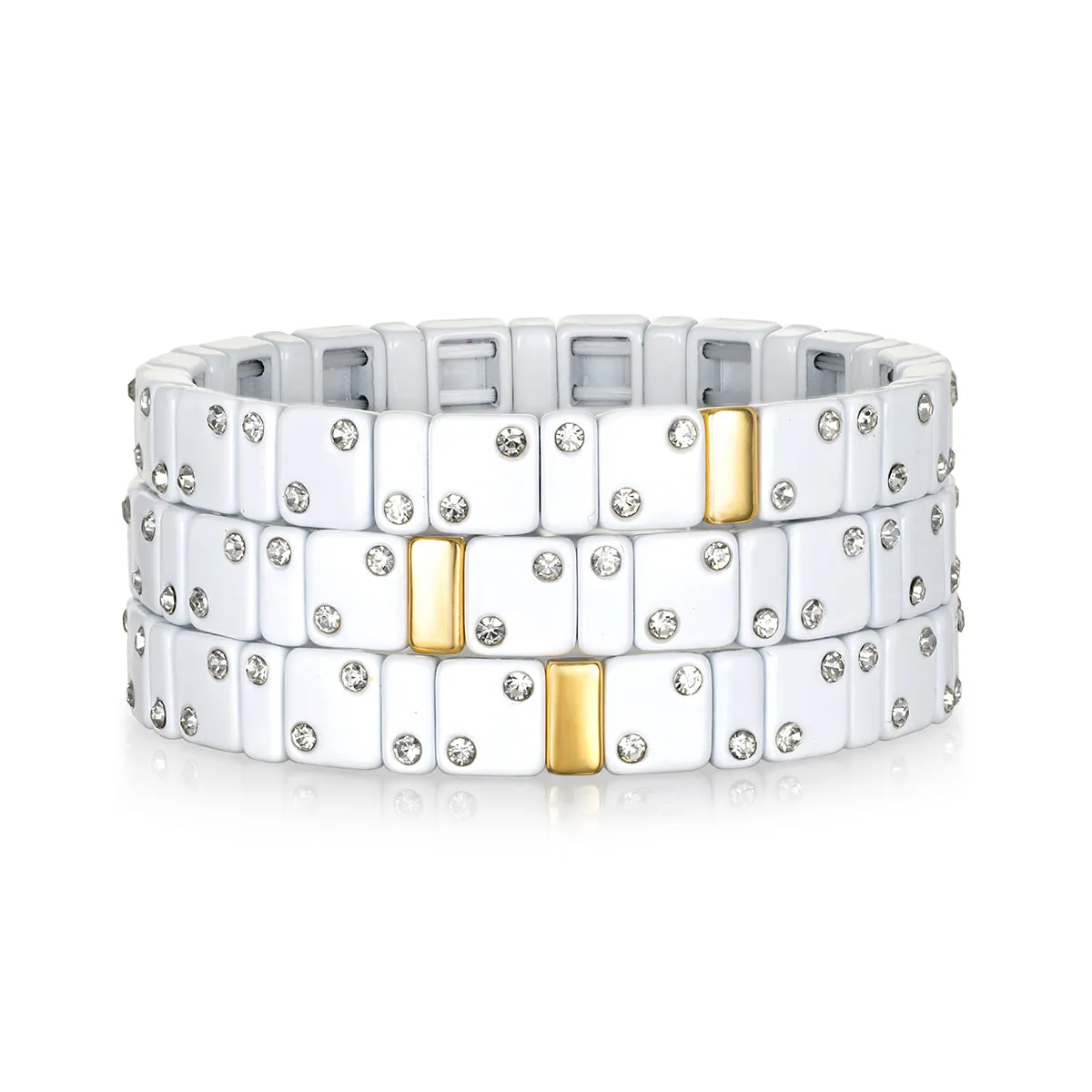 CZ Enamel Bracelet-White sold by Amelia Rose Design product image thumbnail 2