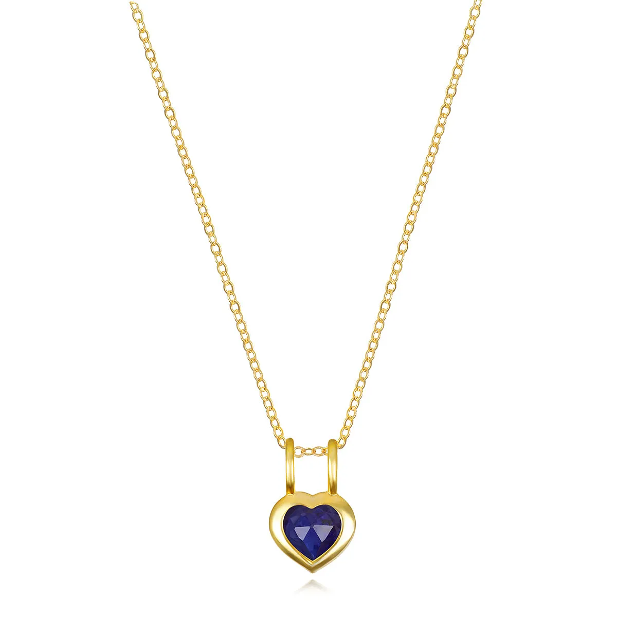 New! Birthstone Heart Pendant - September/Sapphire sold by Amelia Rose Design product image thumbnail 2