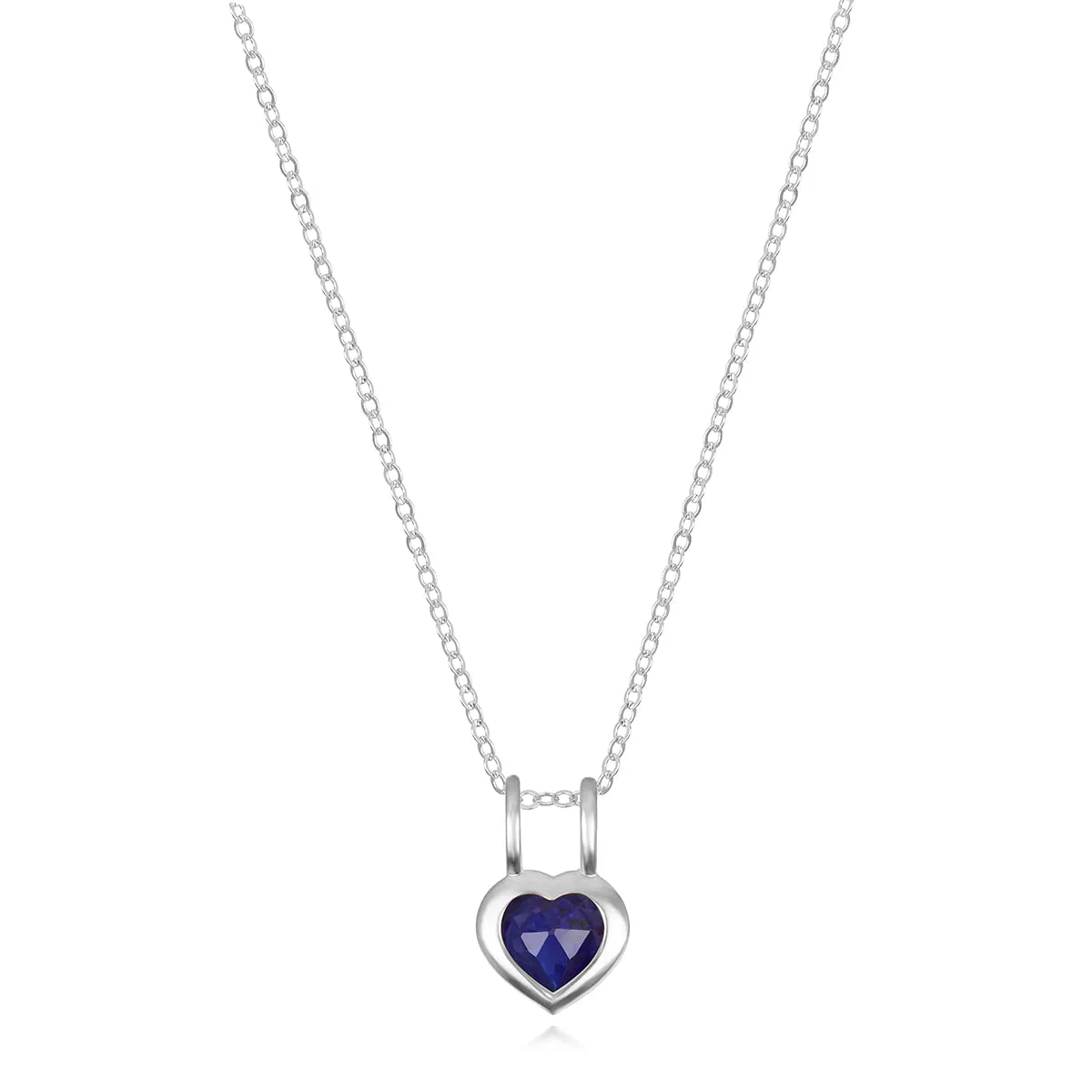 New! Birthstone Heart Pendant - September/Sapphire sold by Amelia Rose Design product image thumbnail 4