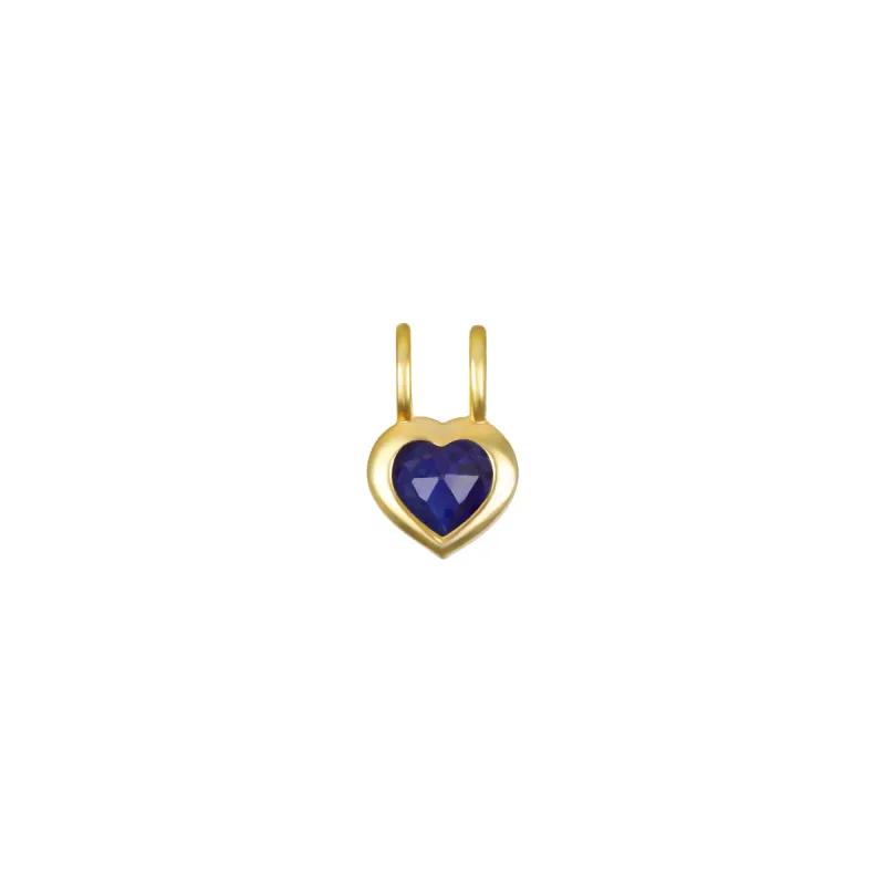 New! Birthstone Heart Pendant - September/Sapphire sold by Amelia Rose Design