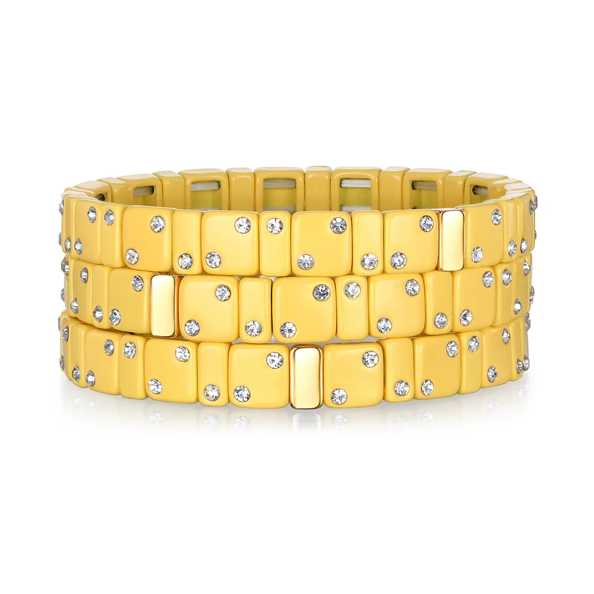 CZ Enamel Bracelet-Yellow sold by Amelia Rose Design product image thumbnail 2