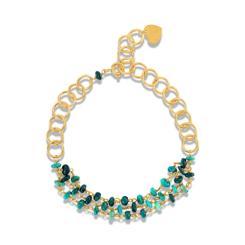 Layered Bracelet - Chrysocolla sold by Amelia Rose Design