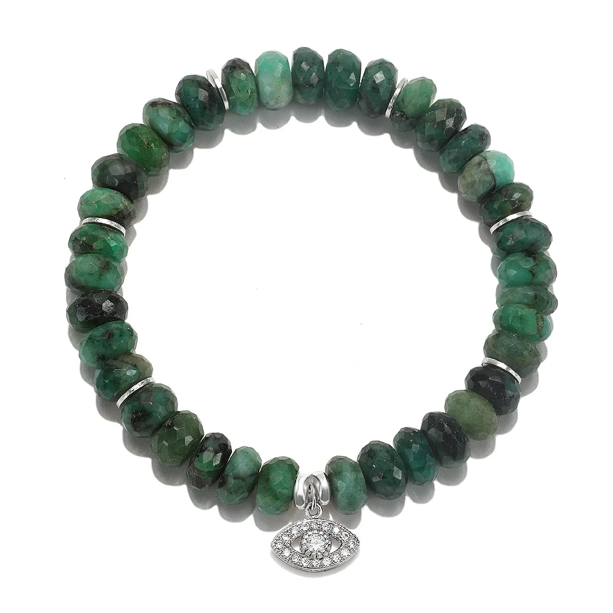 Evil Eye Beaded Bracelet - Emerald sold by Amelia Rose Design product image thumbnail 2