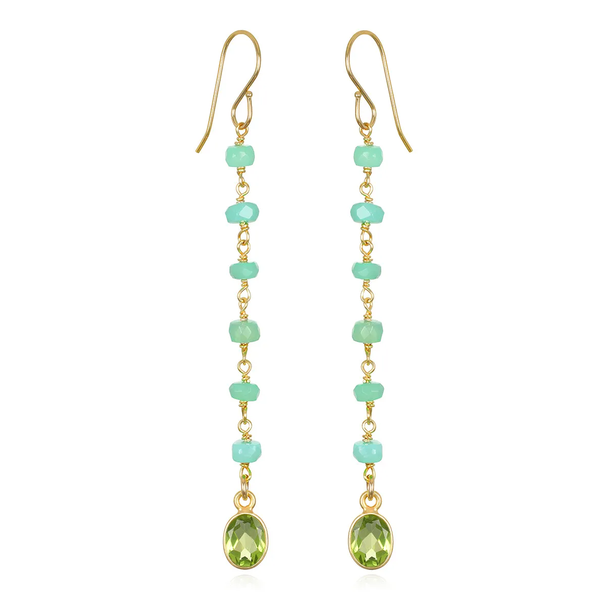 New! Peridot Duster Dangles sold by Amelia Rose Design