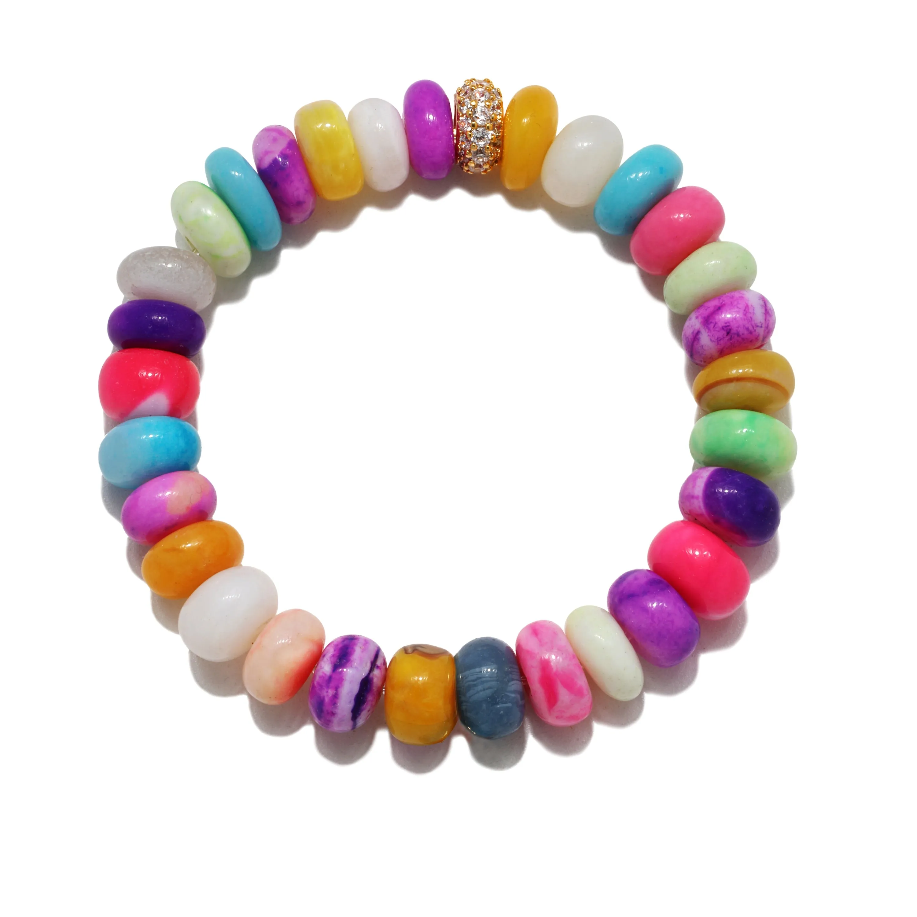 Rainbow Opal Sparkle Beaded Bracelet sold by Amelia Rose Design