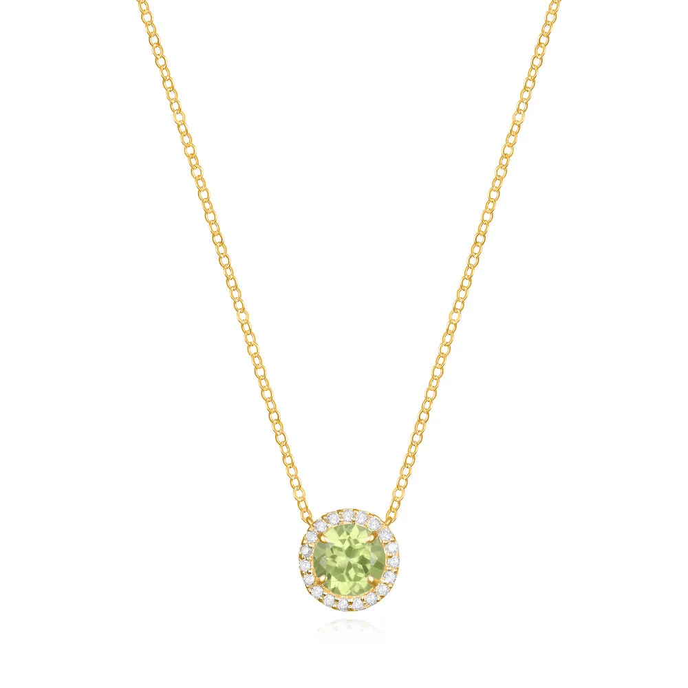 Diamond & Birthstone Necklace- August Peridot sold by Amelia Rose Design product image thumbnail 2