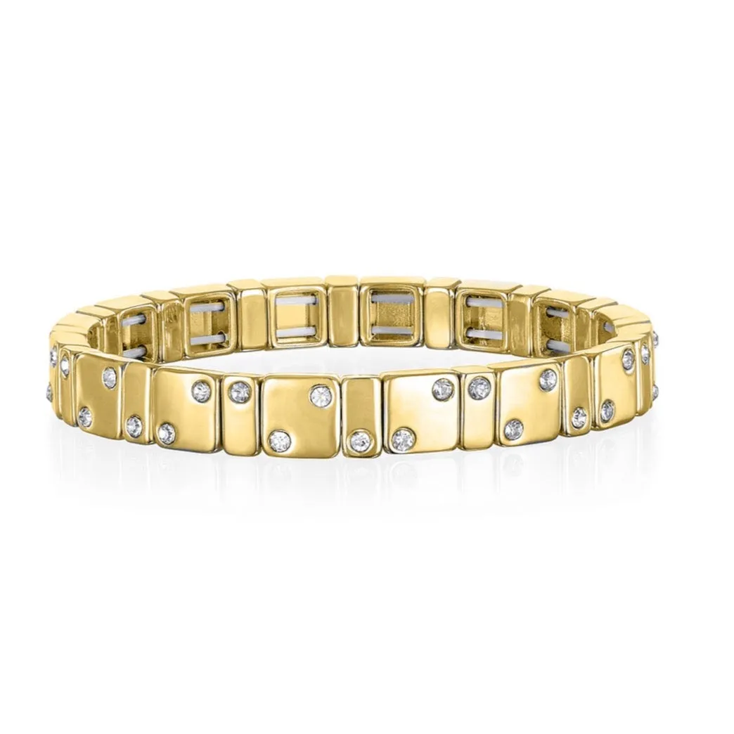 CZ Enamel Bracelet-Gold sold by Amelia Rose Design